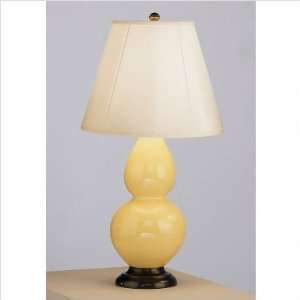 Robert Abbey 1615 Double Gourd   Accent Lamp, Butter Glazed Ceramic 