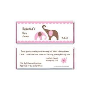  BS258   Baby Shower Mod Elephants Candy Bar Wrappers Baby