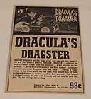 small 1966 aurora model ad dracula s dragster expedited shipping