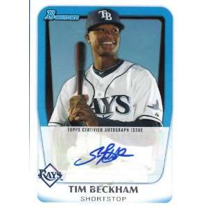    2011 Bowman TIM BECKHAM Autographed RC Rays 