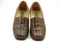 BALLY Brown Huarache Weave Loafers Mens Shoe 8.5 D  