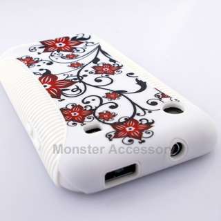 Red Flower Dual Flex Hard Cover for Samsung Galaxy S 4G  