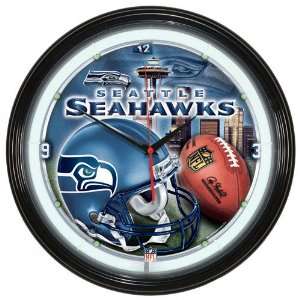 Seattle Seahawks Neon Clock 