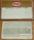 vintage old texaco national credit card service gas station oil 