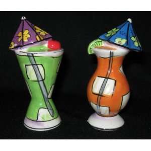 Tropical Drinks Salt And Pepper Shakers by Clay Art