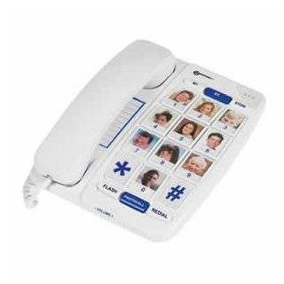 Geemarc Amplified Telephone With One Touch Photo Keys, White by 