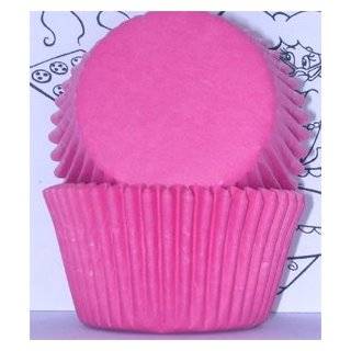  Solid Hot Pink Greaseproof Cupcake Liners   Baking Cups 
