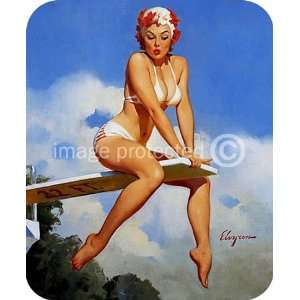   Thoughts Gil Elvgren Vintage Pinup Girl MOUSE PAD