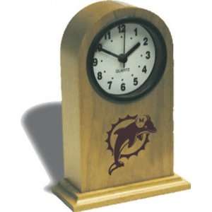  Miami Dolphins Wood Mantle Clock