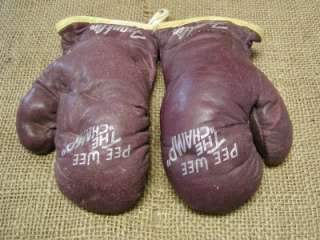 Vintage Franklin Childs Leather Boxing Gloves  Antique Old Rare Size 