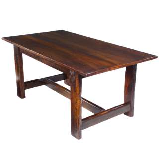 Chinese Elm English Oak Rustic Refectory Dining Table  