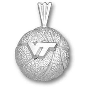  Virginia Tech University Vt Basketball Pendant (Silver 