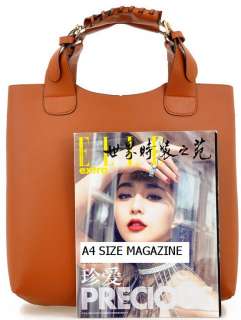 New Special Design Womens PU Leather Tote Handbag Shoulder Bag  
