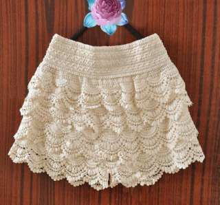   Lace Tiered Short Skirt Under Safety Pants Shorts  E601