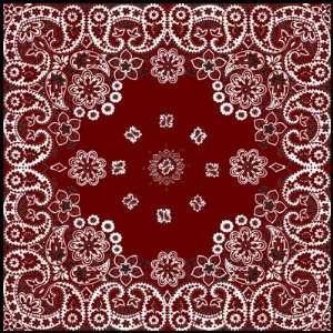  Western Red Bandana Postage Stamps