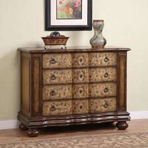  Powell Masterpiece Light Faux Cherry & Floral 4 Drawer 