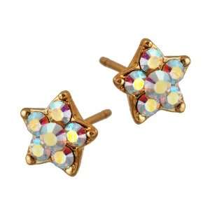 Michal Negrin Star Earrings Well Crafted with White Swarovski Crystals 