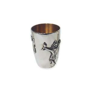  Silver Plated Kiddush Cup with Dancer