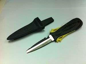 2011 Wenoka Squeeze Lock Blunt Tip Stainless Steel/Titanium Dive Knife 