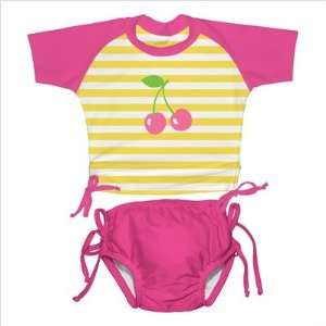  Tie Rashguard in Cherries (2 Piece) Baby