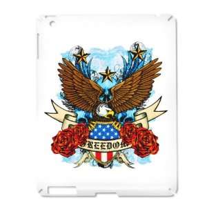 iPad 2 Case White of Freedom Eagle Emblem with United States Flag