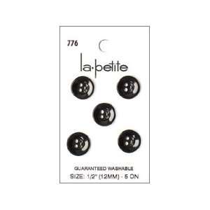  LaPetite Buttons 1/2 4 Hole Black (3 Pack)