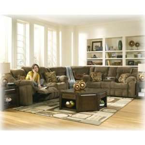    Macie Brown Reclining Sectional by Ashley Furniture