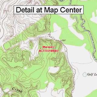  USGS Topographic Quadrangle Map   Marquez, Texas (Folded 