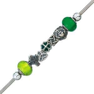 925 Sterling Silver Irish / Celtic Theme Ready to Wear Charm Bracelet 