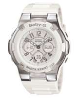 Baby G Watch, Womens White Resin Strap BGA110 7B
