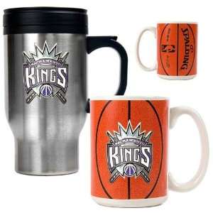  Sacramento Kings NBA Stainless Steel Travel Mug & Gameball 