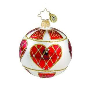  Christopher Radko Russian Hearts Mini Ornament