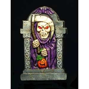   26 Inch Grim Reaper Tombstone with 2 LED Blinking Eyes