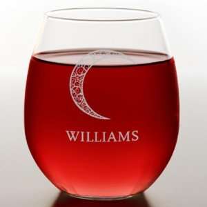  Crescent Moon Stemless Red Wine Glass