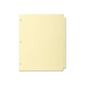  Business Source Products   Plain Tab Indexes, 3HP, 5 Tab 