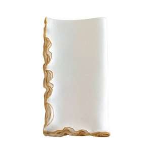  Linen Wave Napkin  Ivory/Gold