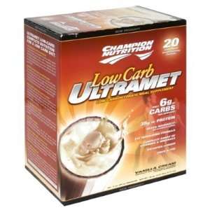   Nutrition  Ultramet, Lo Carb Vanilla (20 pack)