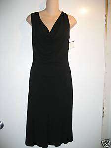 NWT BEBE black drape front dress with lace XS NEW $149  