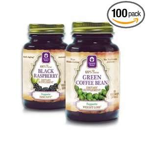   Coffee Extract Bottle & One Black Raspberry Bottle   As Seen on Dr. Oz