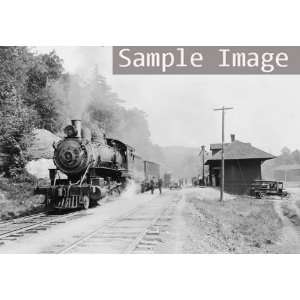1900 New York  Eagle Bay  Railroad station. Railroad train at station 