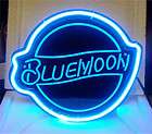 blue moon neon sign  