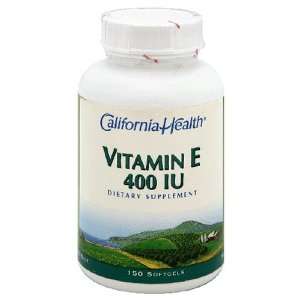 California Health Vitamin E, 400 IU, 150 Softgels Health 