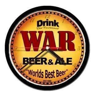 WAR beer and ale cerveza wall clock