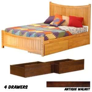  Manhattan Platform Bed Full with Matching Foot Board with 