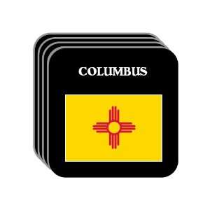  US State Flag   COLUMBUS, New Mexico (NM) Set of 4 Mini 