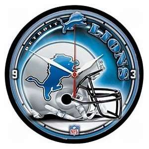 Detroit Lions Round Clock