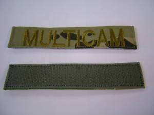 CUSTOM MULTICAM CAMO NAME TAPE W/ COYOTE BROWN LETTERS  