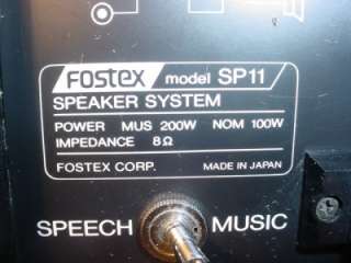 FOSTEX SP11 PA SPEAKER PAIR  