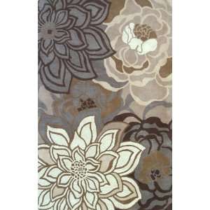   Area Rugs Carpet Warm Floral Beige Soft Wool 5x8 Furniture & Decor