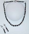 Unique 196.34CT Black & White Diamond Necklace & Earrin